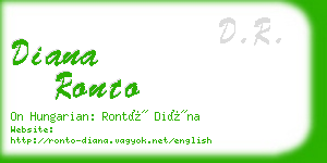 diana ronto business card